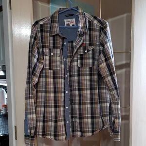 Triple Five Soul 555 Button Up Shirt 100% COTTON Long Sleeve Shirt. Size L.